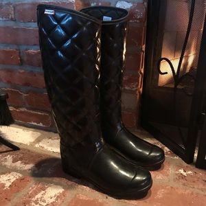 COPY - Hunter Black quilted Boots